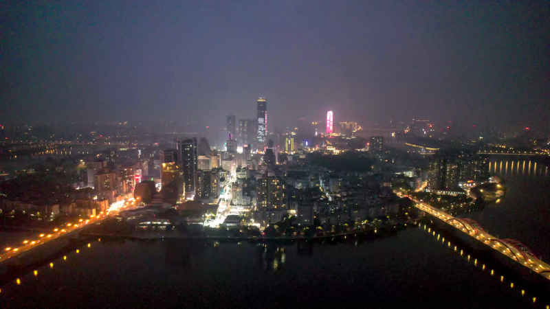 广西柳州城市风光航拍摄影图