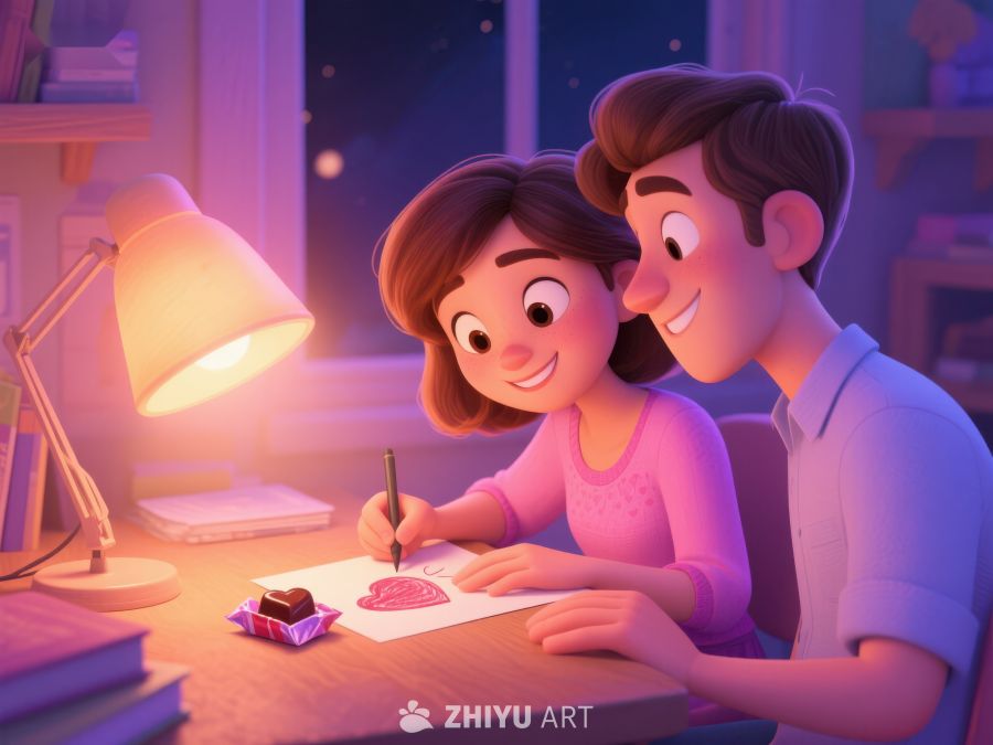 温馨夜晚，共绘爱心 871