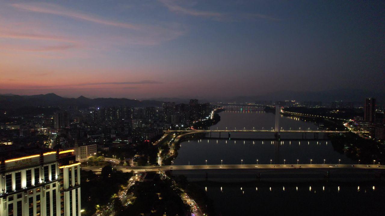 广东惠州合江大桥惠州大桥桥梁交通航拍 
