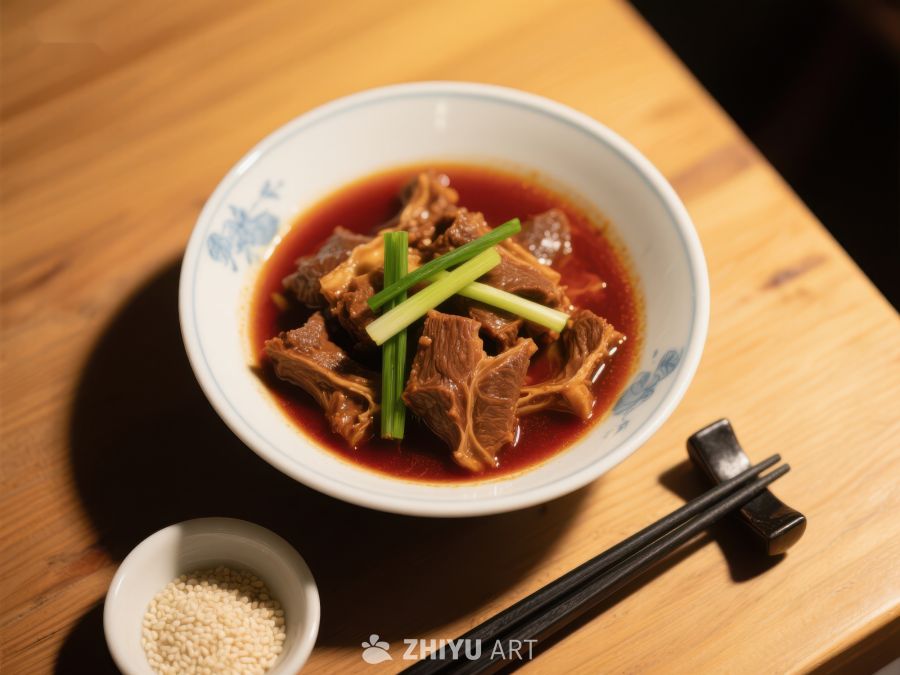 红烧牛肉碗配芝麻小碟 40