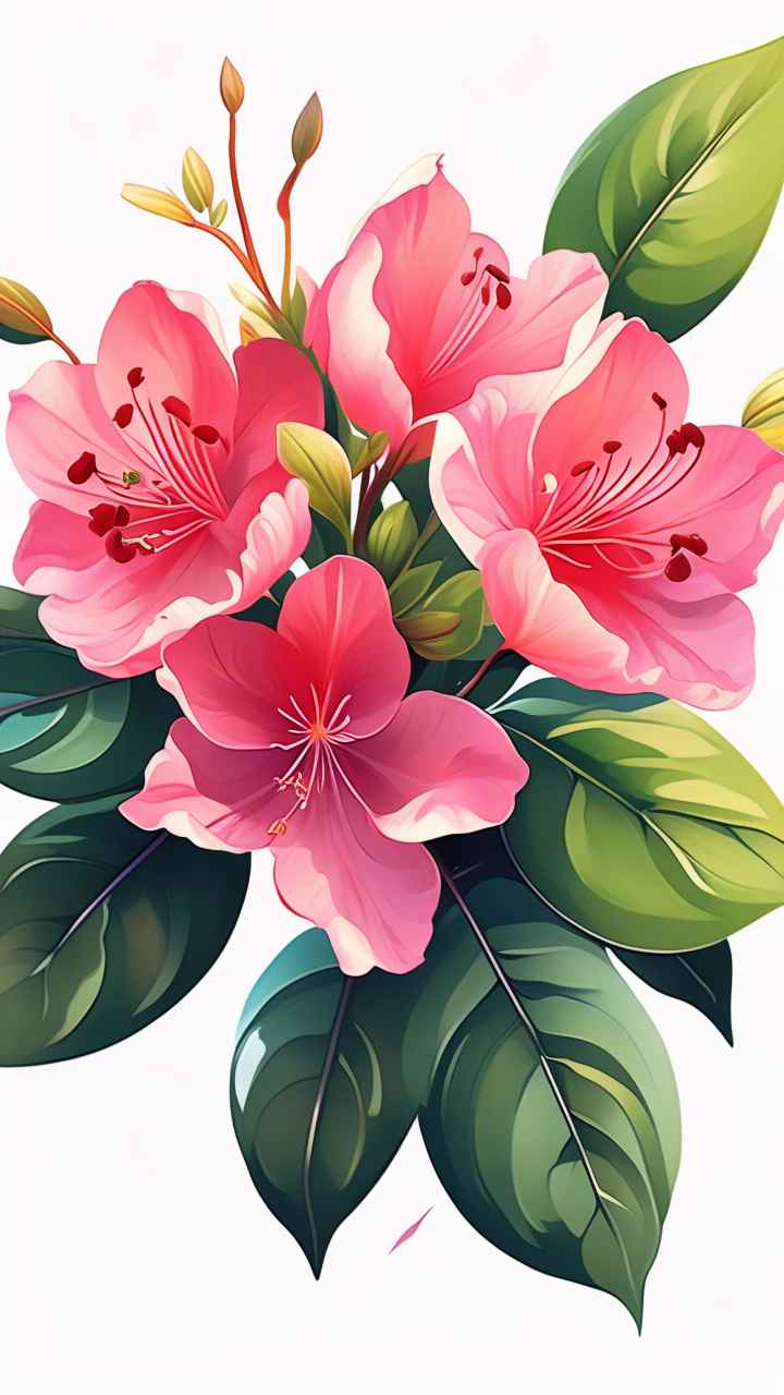 杜鹃花摄影图插画 15