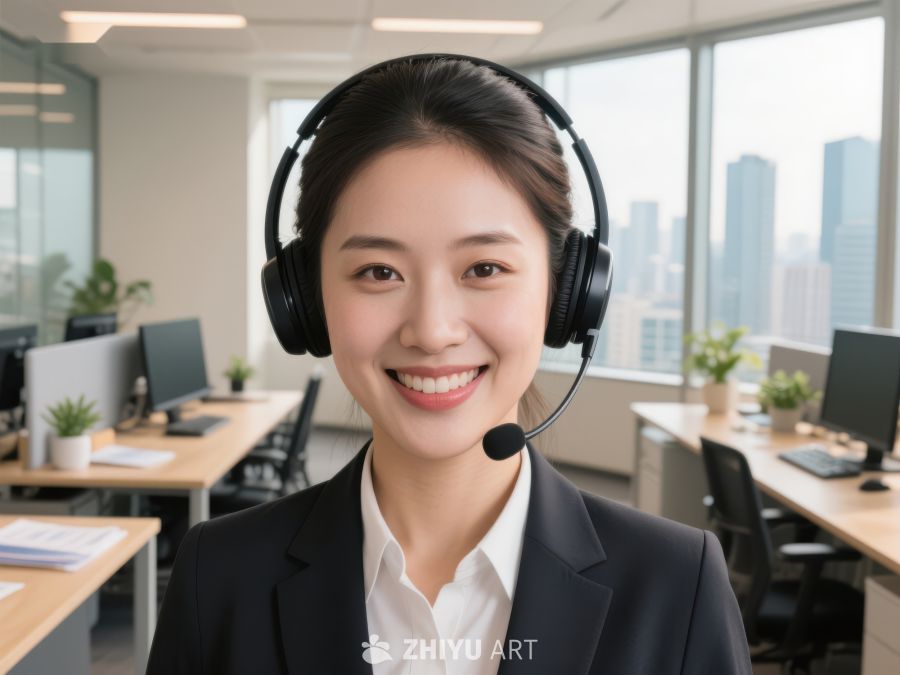 办公室中的微笑客服人员 97