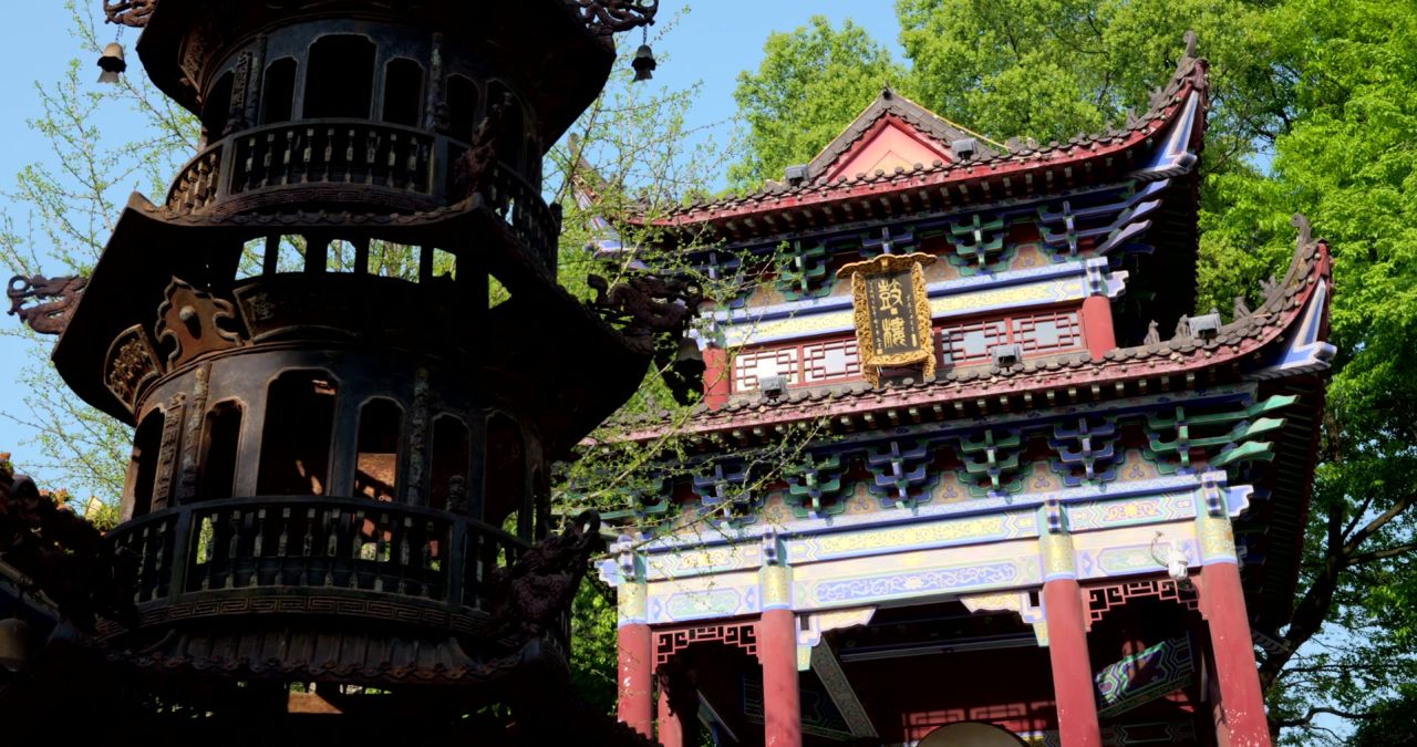湖南长沙松柏寺古典建筑之美实拍视频