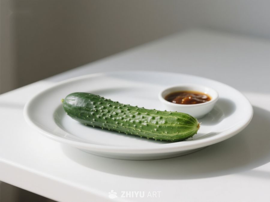 盘中黄瓜配酱料 275