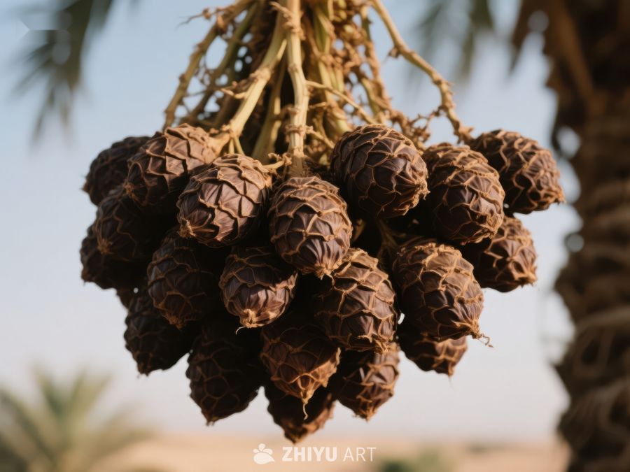 沙漠中的椰枣果实特写 461