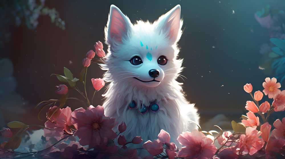 可爱萌宠狗小花花