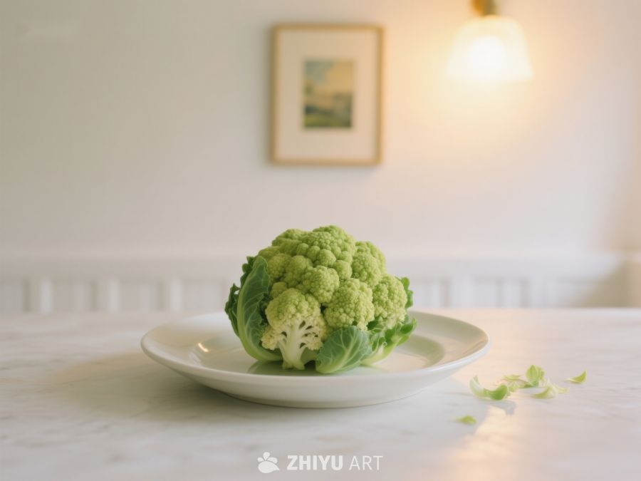 盘中的绿色花椰菜 203