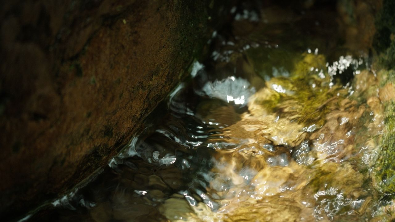 清澈山泉水温泉矿泉水小溪山涧 5