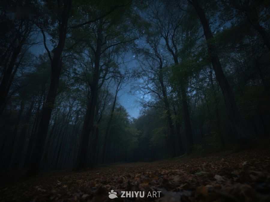 夜幕下的森林小径 498