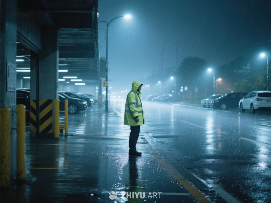 雨夜街头，行人独行 429