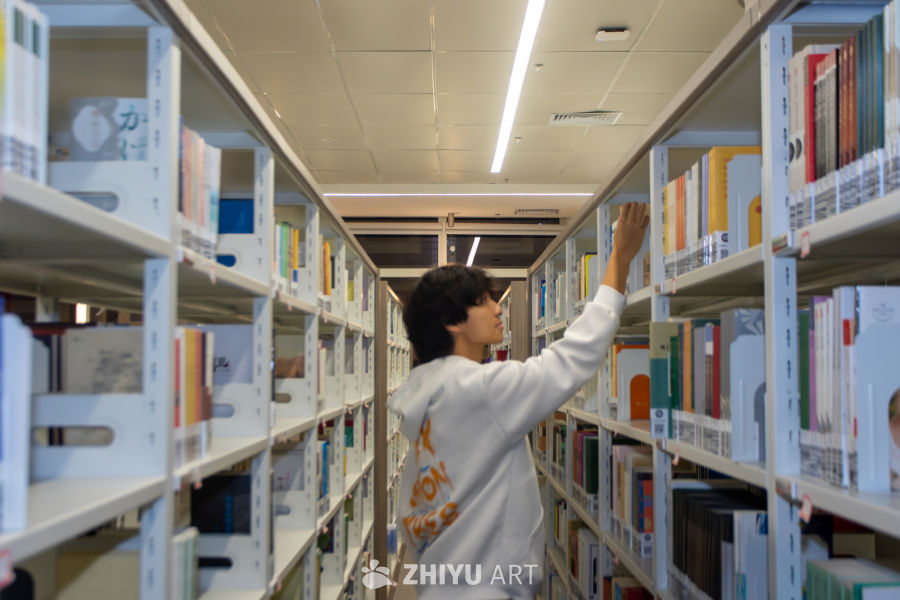 图书馆中的阅读时光