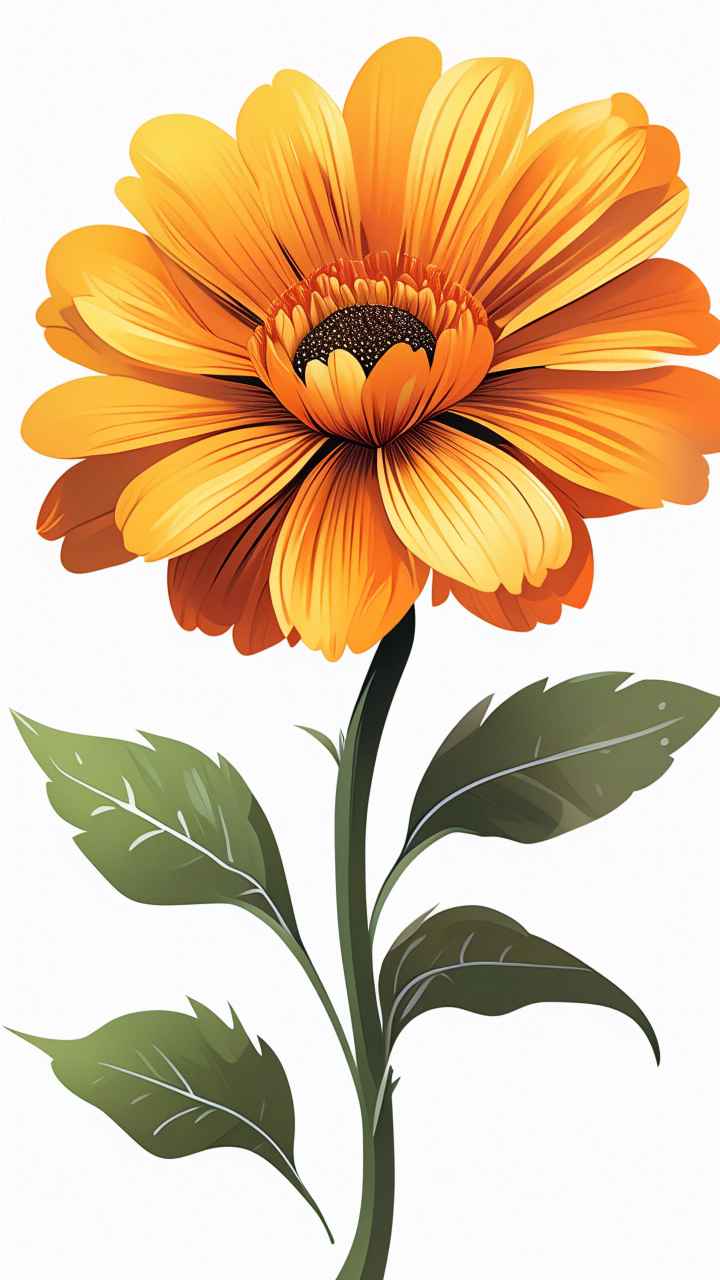 春季金盏菊扁平插画 11