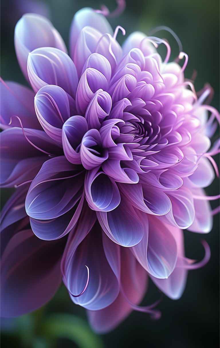 一朵紫色艺术花，花瓣呈螺旋状 1