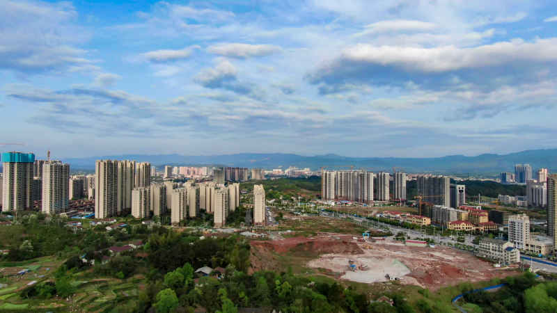 湖南怀化城市全景 