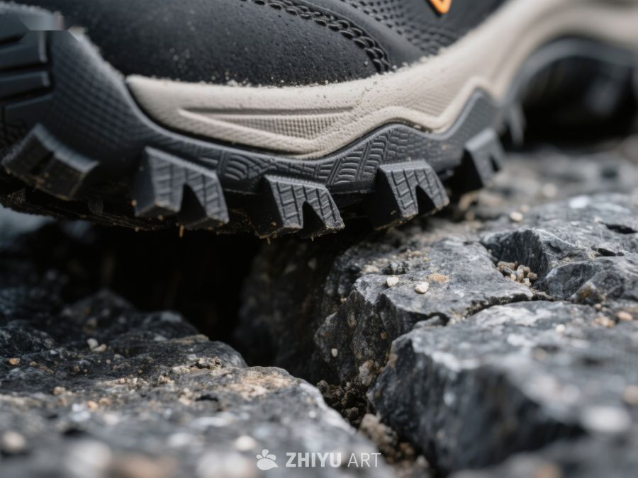 坚固鞋底踏在粗糙石块上 119