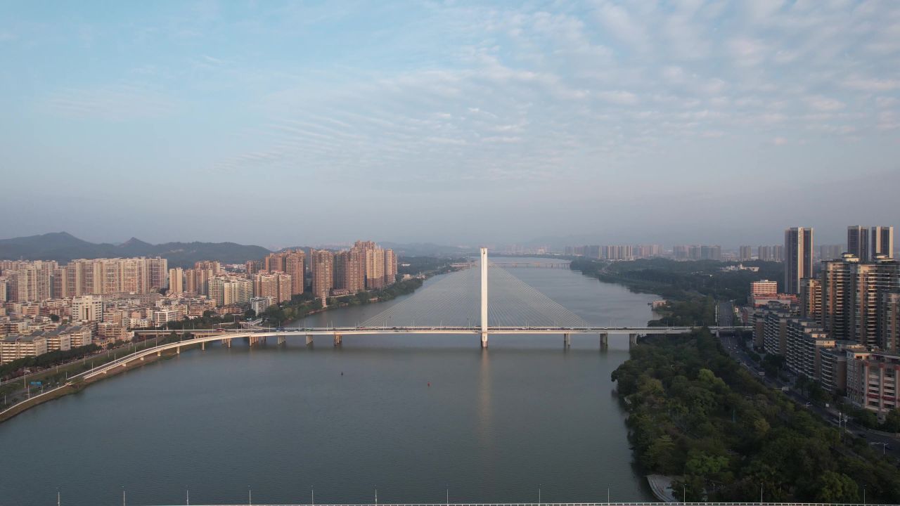 广东惠州合江大桥惠州大桥桥梁交通航拍 
