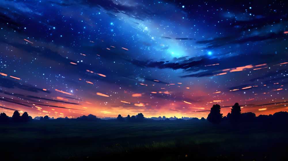 夜景的山更加的梦幻