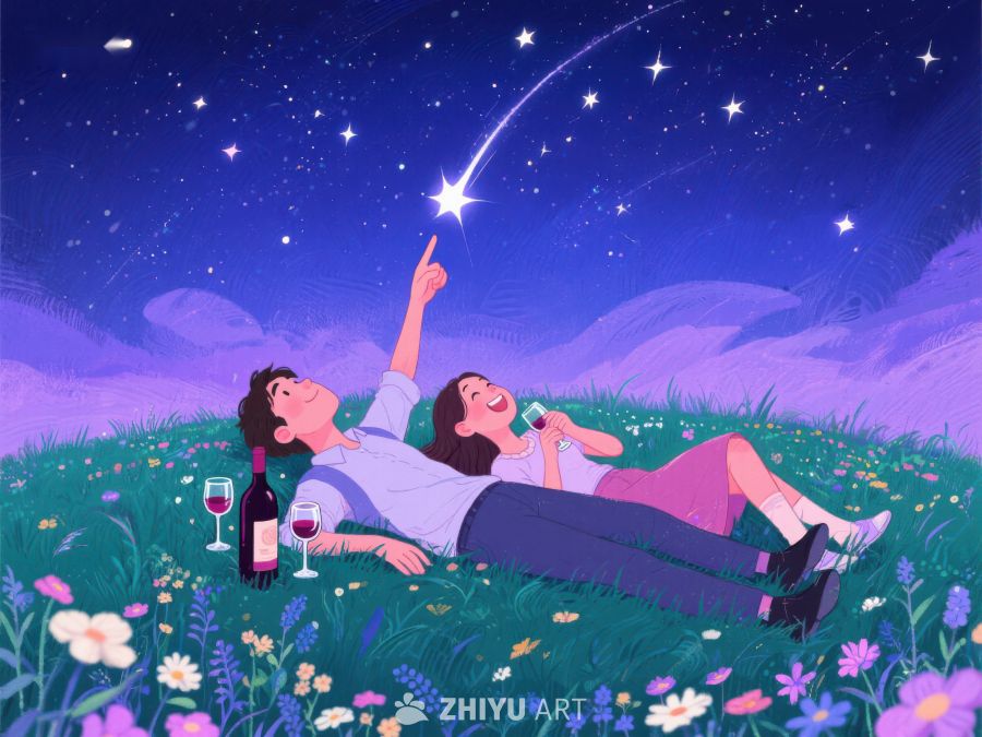 夜空下共赏流星的浪漫时刻 1038