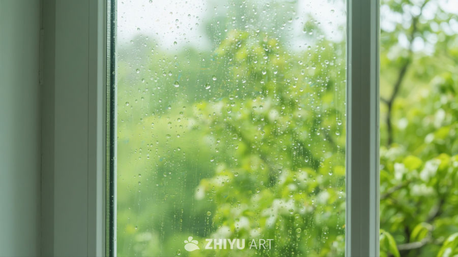 春雨窗户水滴 2