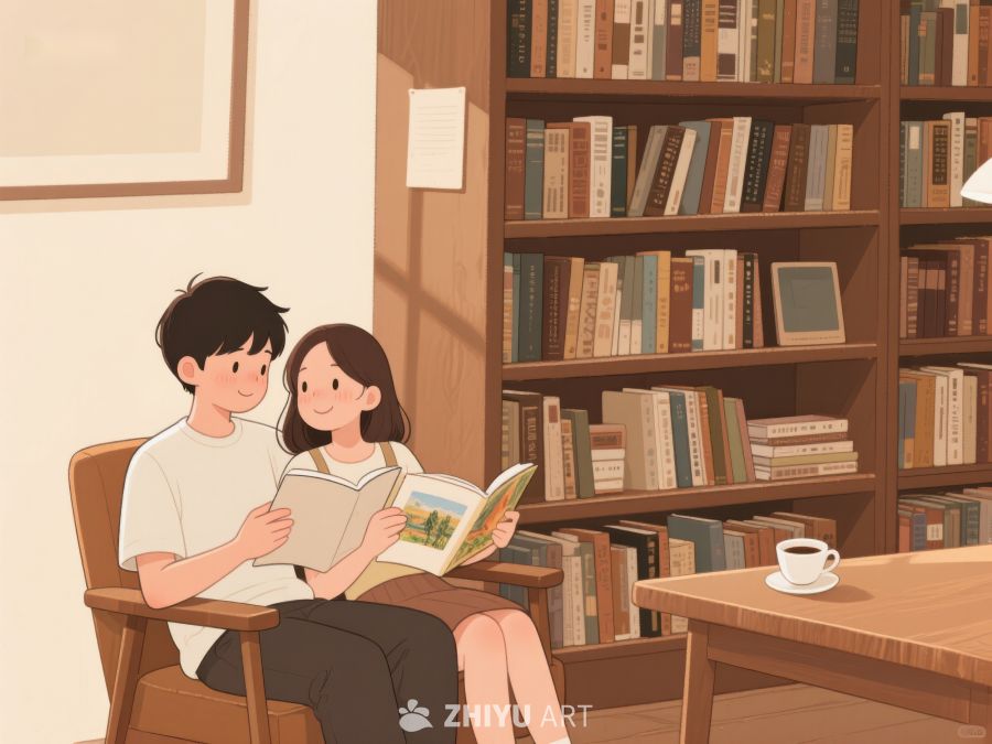 图书馆里共读的温馨时光 686
