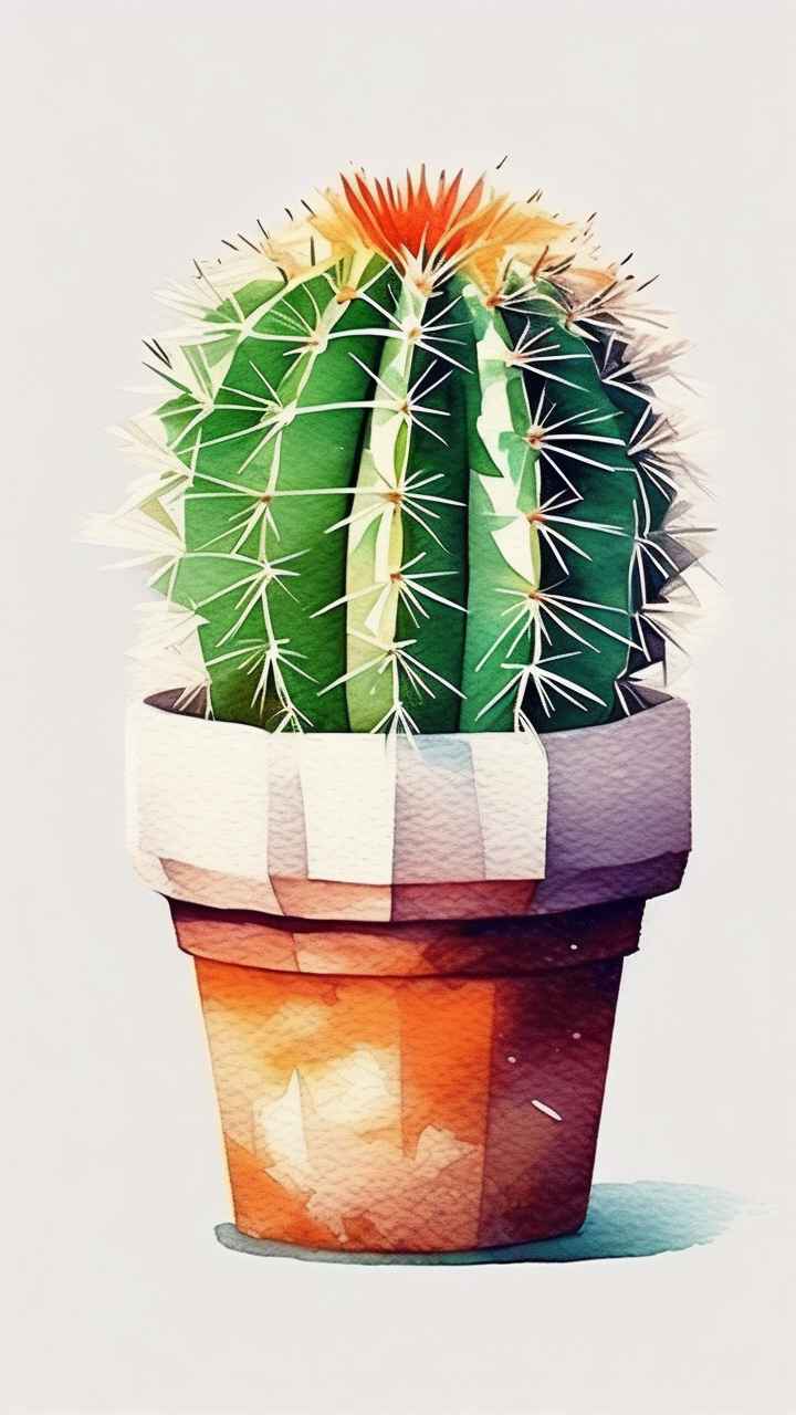 仙人掌自然植物插画 18