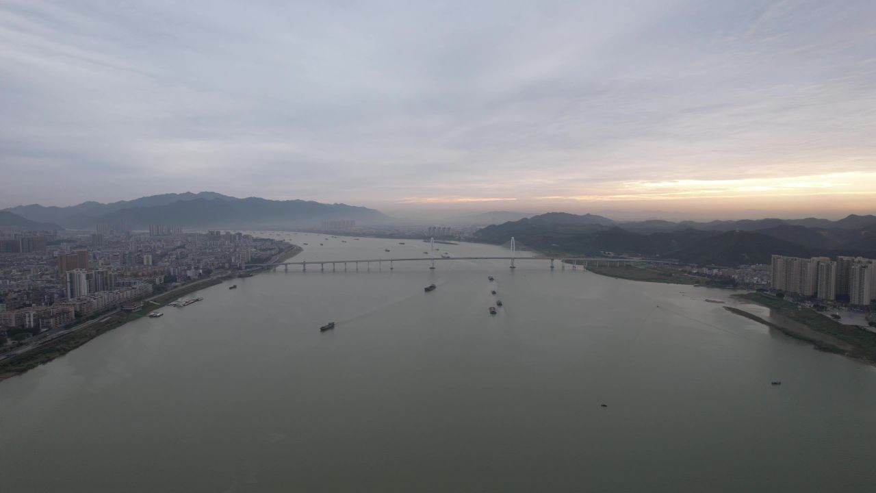  广东肇庆城市建设航拍