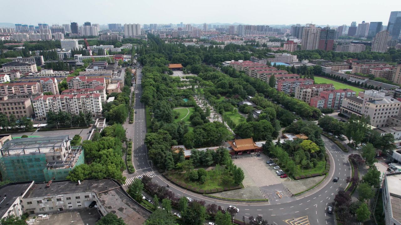江苏南京城市风光航拍 