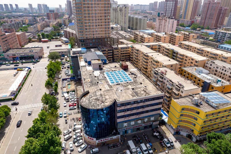 河北衡水火车站航拍摄影图