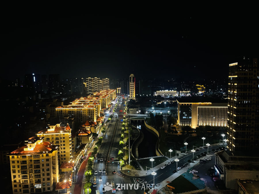 都市夜景灯火辉煌