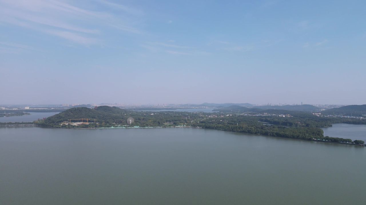湖北武汉东湖5A景区航拍 