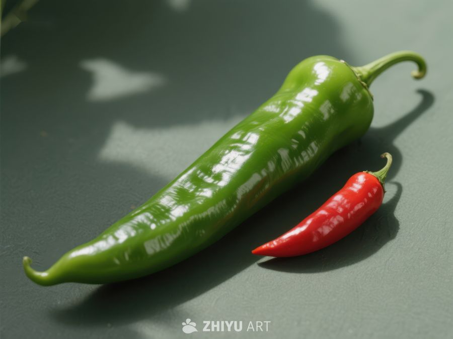 青红辣椒静物摄影 342