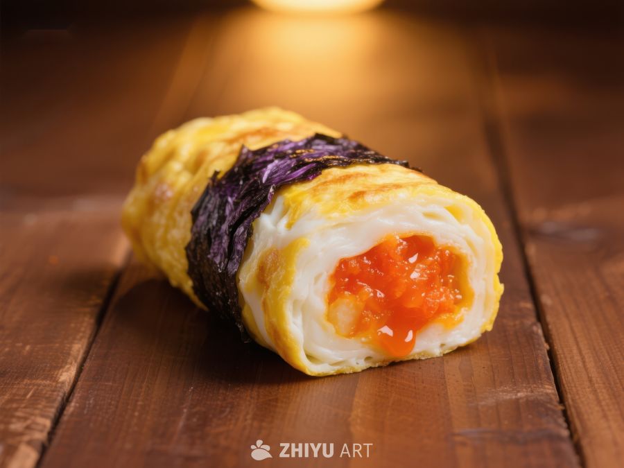 日式蛋卷寿司特写 210