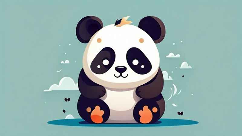 可爱熊猫插画简约风格 138