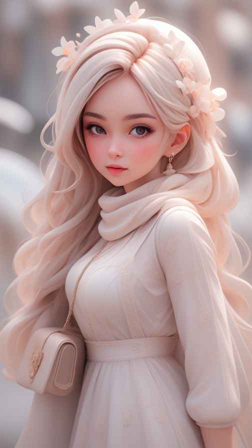 粉色女孩治愈系