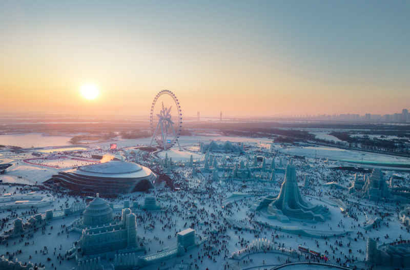 冰雪大世界航拍