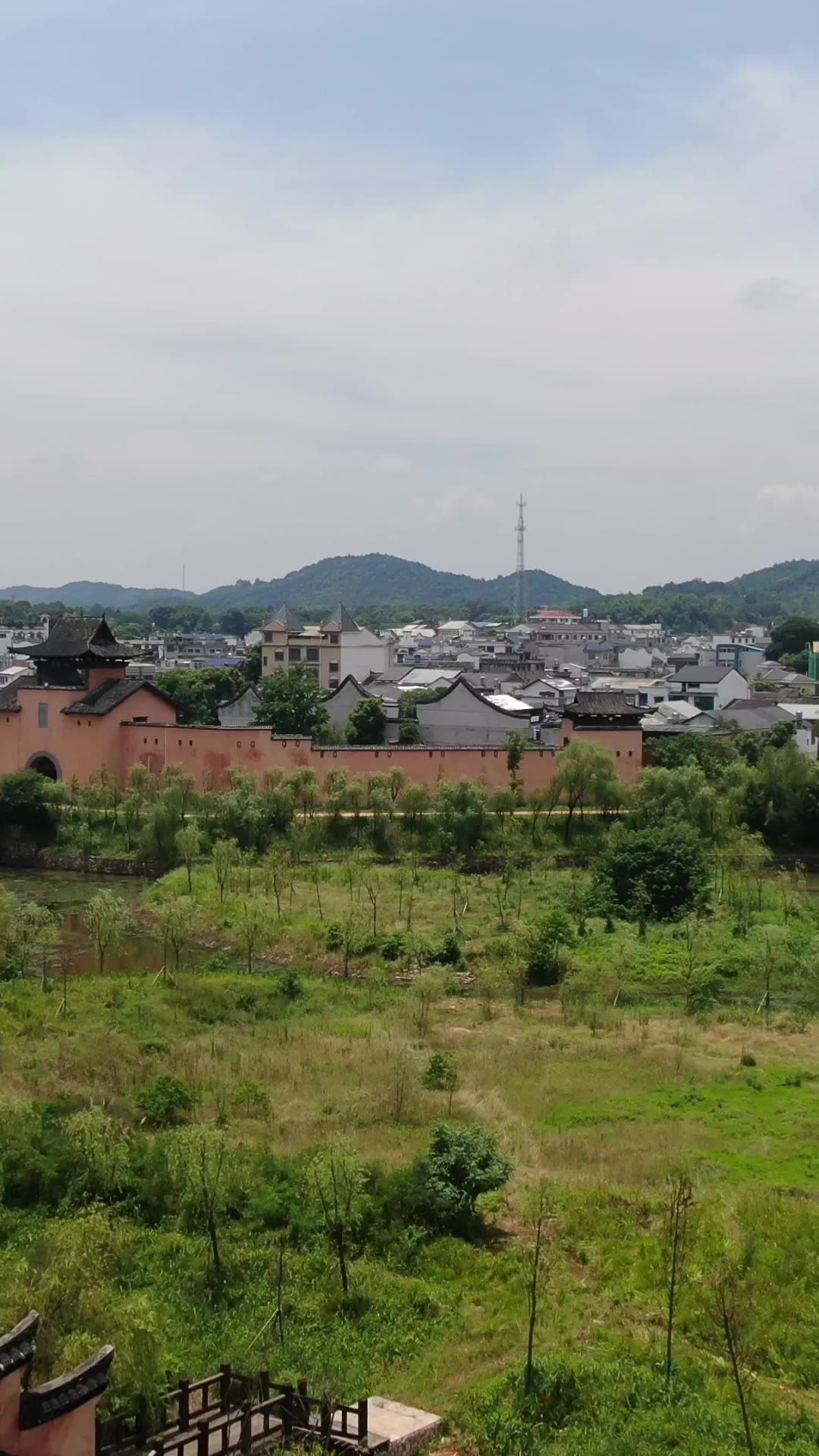  湖南长沙道林古镇4A景区航拍