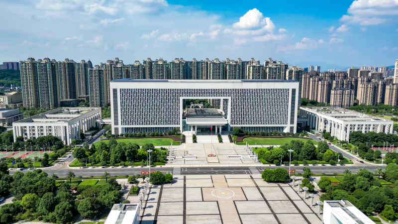 江西吉安城市风光旅游景区航拍图
