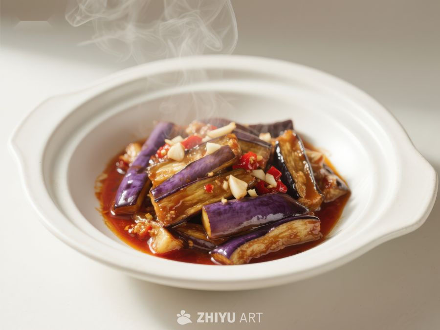 热腾腾的茄子煲 838