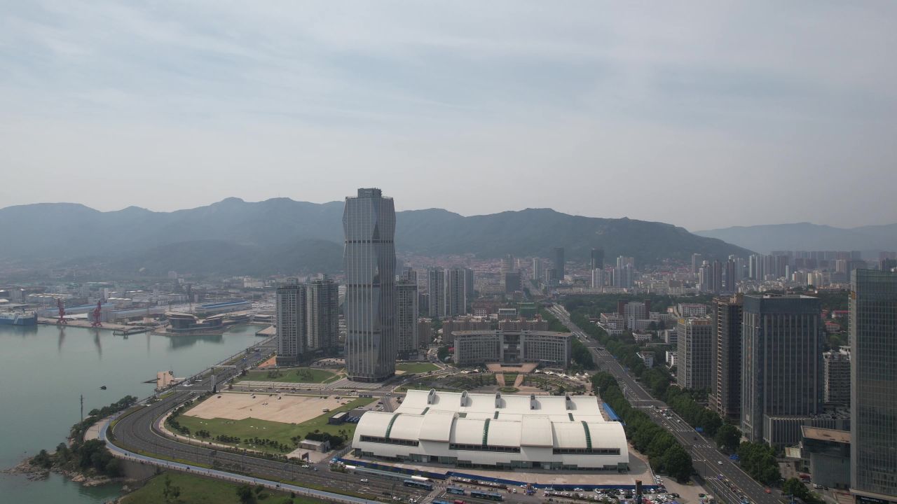 江苏连云港城市风光航拍