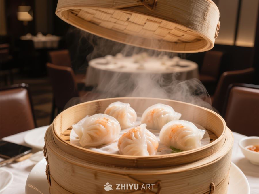 热气腾腾的蒸饺，中式美食享受 939