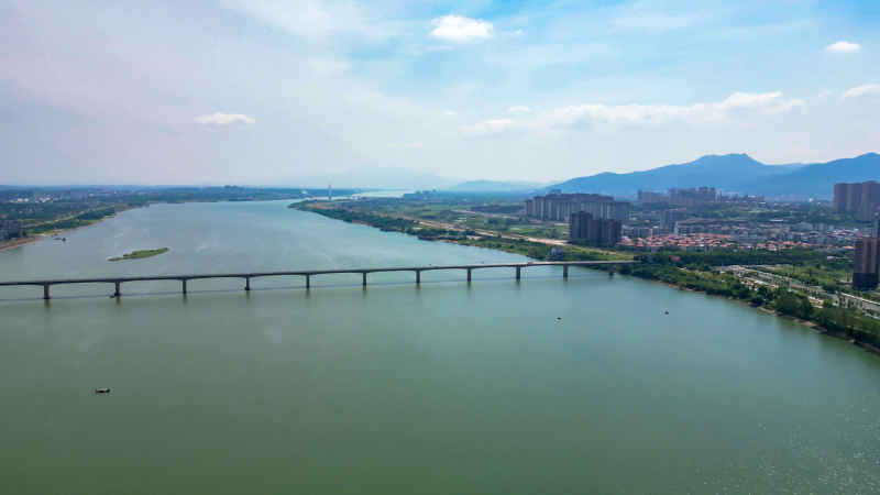 江西吉安城市风光旅游景区航拍图