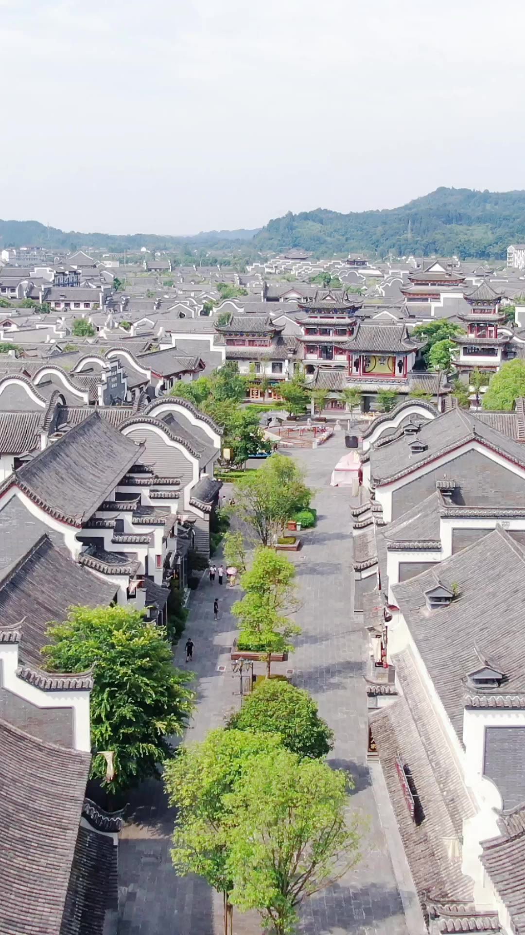 旅游景区湖南常德桃花源古镇竖屏