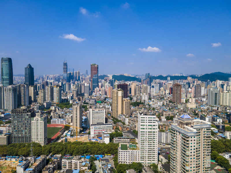  贵州贵阳城市风光航拍摄影图