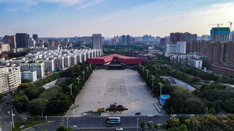 湖北武汉城市风光航拍摄影图