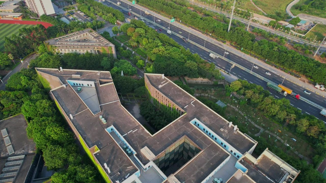 航拍厦门工学院景观