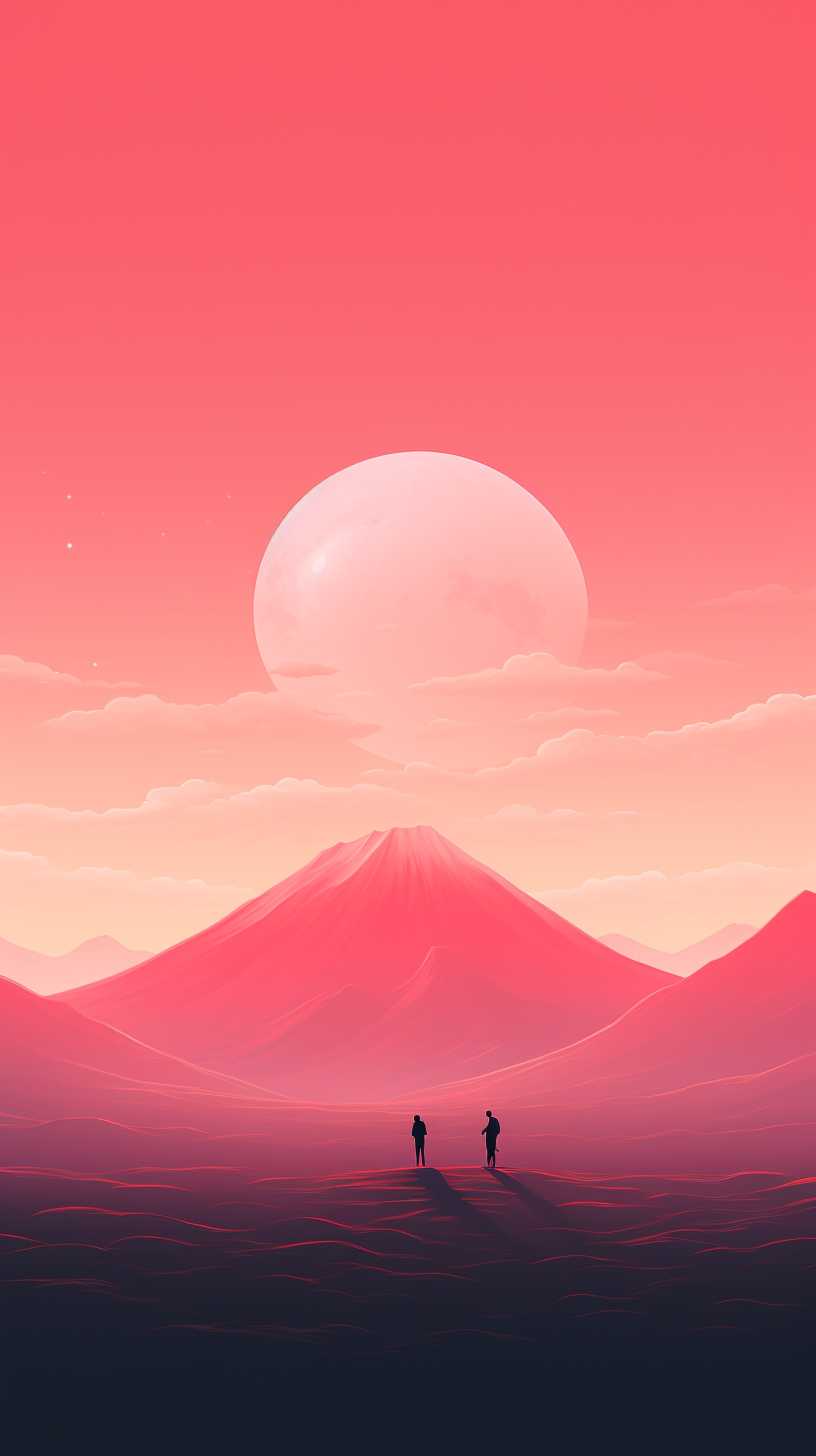 红色背景艺术图