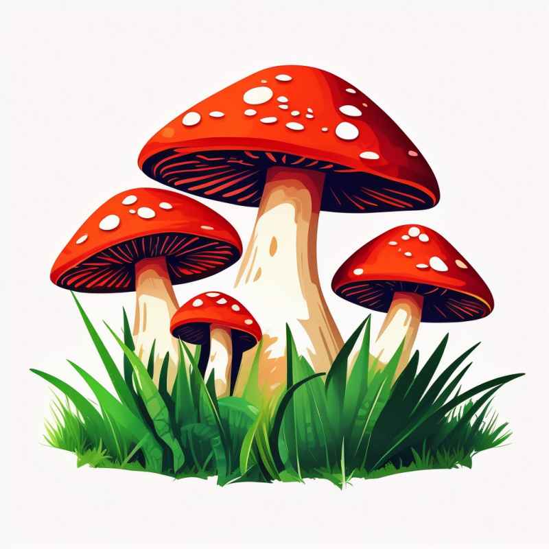 蘑菇符号彩色卡通风格图标设计 7