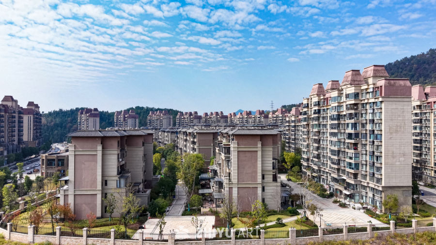 现代都市住宅区全景