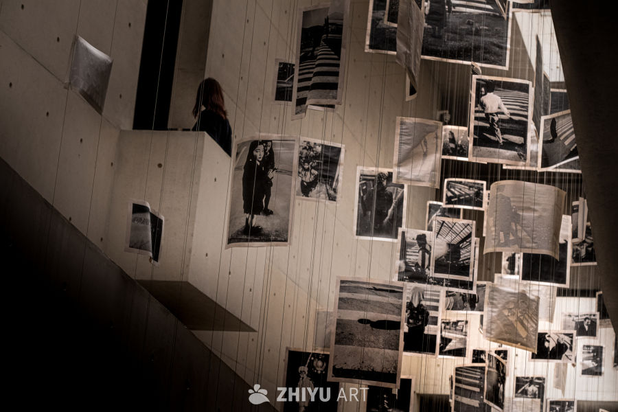 悬挂的照片墙：城市生活的剪影