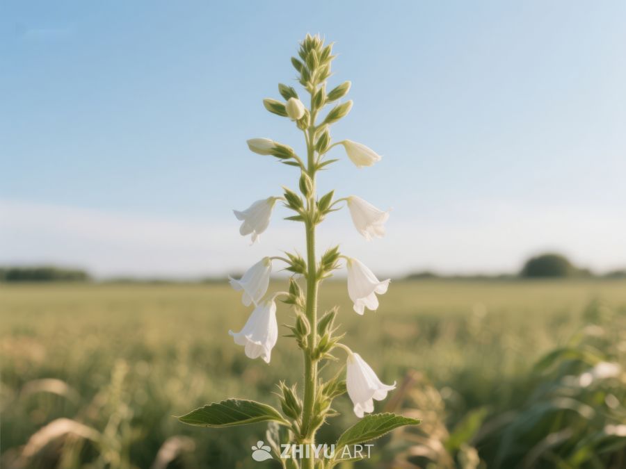 田野中的白色花朵 394